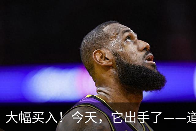 大幅买入！今天，它出手了——道达投资手记